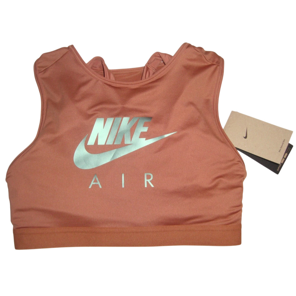 Nike Women's Air Dri-Fit Swoosh Sports Bra DM0643-215 Mineral Brown Size X-Large - Picture 3 of 12